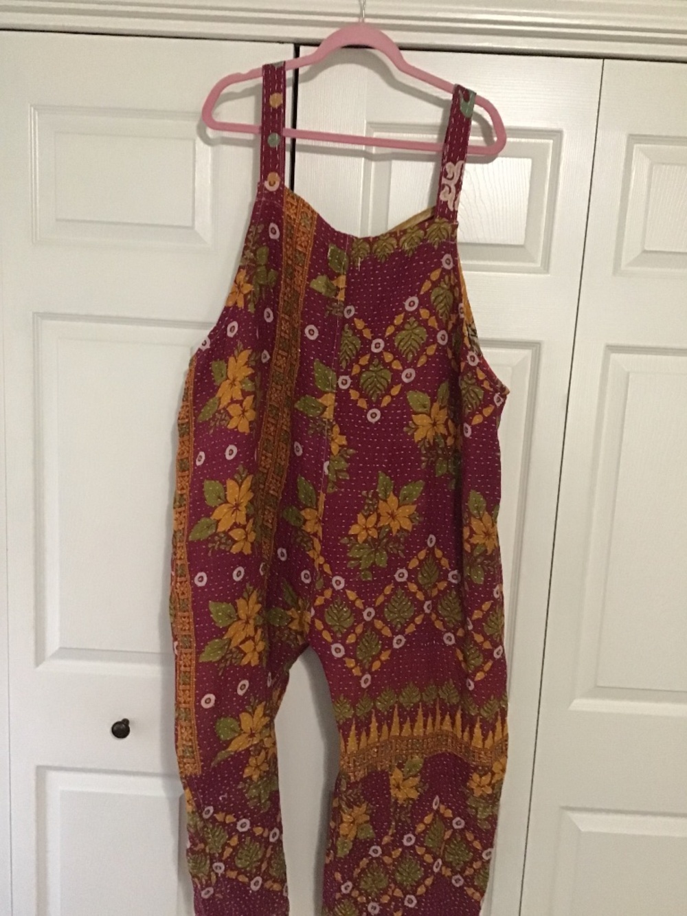 Kantha Reversable One-Size Barrel Leg Jumpsuit (s-3x)